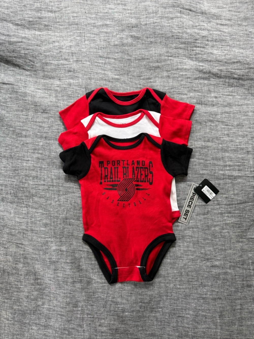 NWT Portland Trailblazers onesie 3-pack